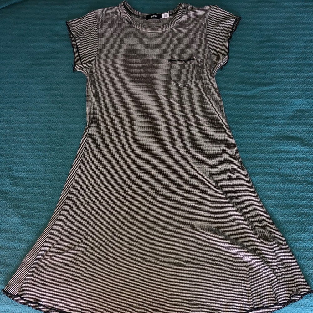 BDG Black and White striped dress
